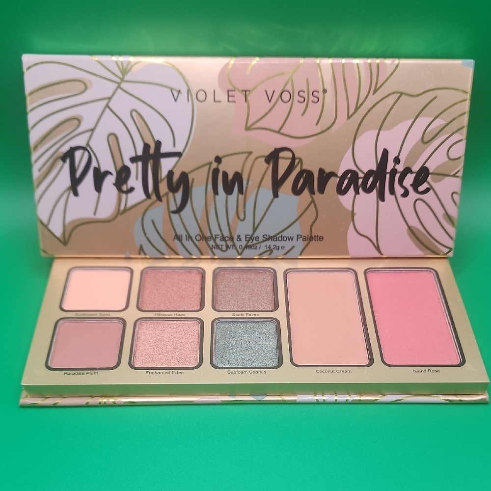 Violet Voss Pretty in Paradise Eyeshadow Palette - Pink, Green, Gold